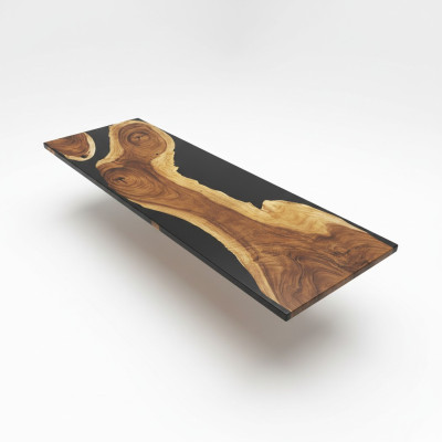 Tavolo da pranzo riunione River Table in legno massiccio naturale