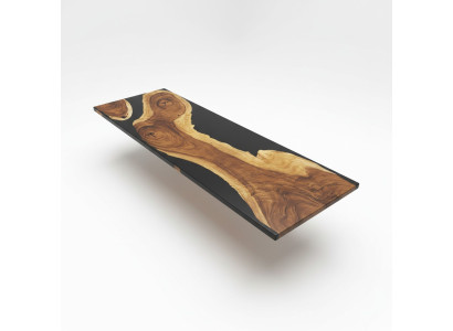 Tavolo da pranzo riunione River Table in legno massiccio naturale