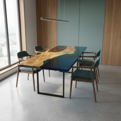 Tavolo da pranzo Mare Acqua Fiume Legno vero Tavolo fluviale 181x81cm Tavoli