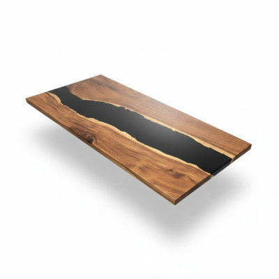 Tavolo da pranzo River Table Massiv Tische 201*81 Tavolo fluviale Legno massiccio Resina epossidica