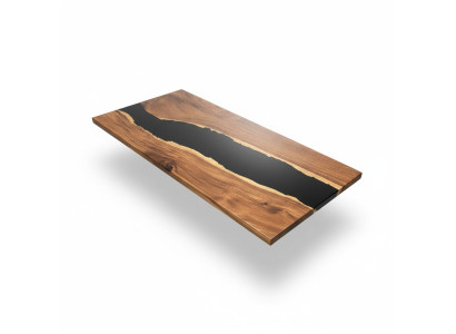 Tavolo da pranzo River Table Massiv Tische 201*81 Tavolo fluviale Legno massiccio Resina epossidica