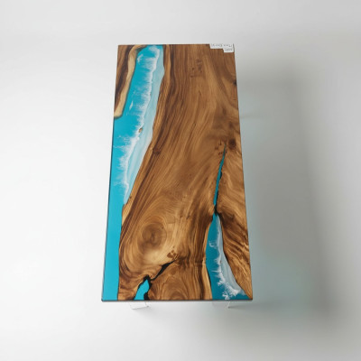 Tavolo da pranzo River Table in legno massiccio vero Tavoli decorativi in resina epossidica.