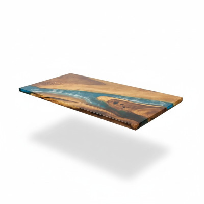 Tavolo da pranzo Mare Acqua Fiume Legno Massiccio Tavolo Fluviale 161x81 Tavoli