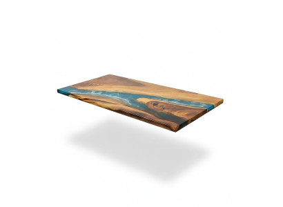 Tavolo da pranzo Mare Acqua Fiume Legno Massiccio Tavolo Fluviale 161x81 Tavoli