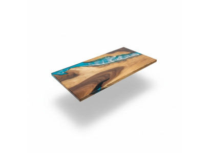 Tavolo da pranzo River Table massiccio 160x81 tavolo fluviale mare cascata d'acqua