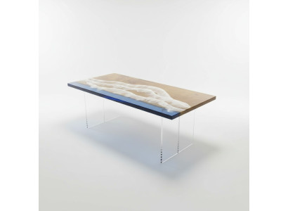 Tavoli Tavolo da pranzo Design Tavolo Moderno Mare Fiume Mobili 181x81 Epossidico
