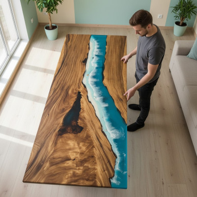 Tavoli moderni Tavolo da pranzo Tavolo design Resina Mare Fiume Mobili 240x90