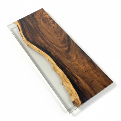 Resina epossidica tavolo in legno massiccio mobili d'epoca tavolo decorativo con effetto cascata di resina epossidica.