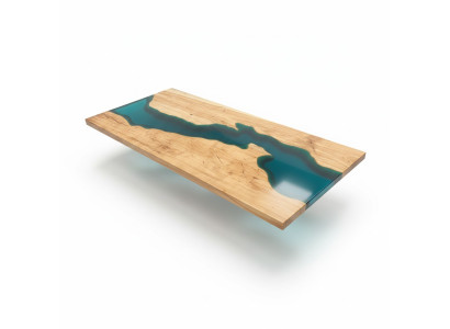 Tavolo da pranzo Design Tavolo Resina Tavoli Moderni Mare Fiume Mobili 181x80