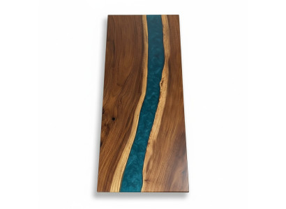 Tavolo da pranzo in resina epossidica Nuovi tavoli 201x81 Tavolo fluviale Legno naturale