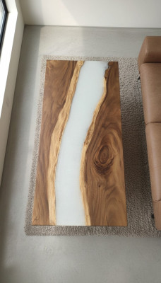 Resina epoxidica tavolo in legno vero decorazione mobili massicci tavolo in resina a cascata