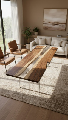 Tavolo da pranzo River Table in legno massiccio 240x90.