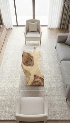 Tavolo da pranzo Mare Acqua Fiume Legno Naturale Tavolo fluviale 180x90 Tavoli