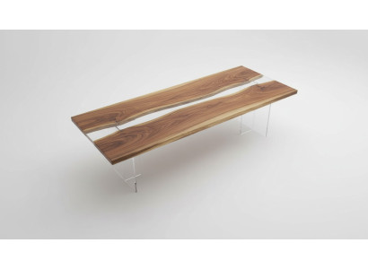 Tavolo da pranzo River Table Massiv Tische 220x80 Tavolo da fiume Mare Cascata d'acqua