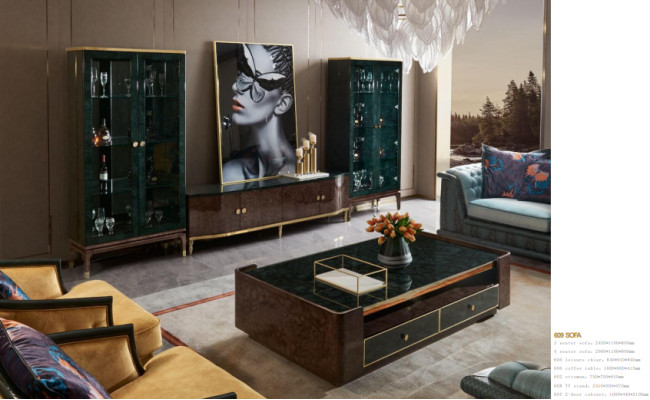 Design parete vivente sideboard 2x vetrina rtv mobile basso credenza 3 pezzi set