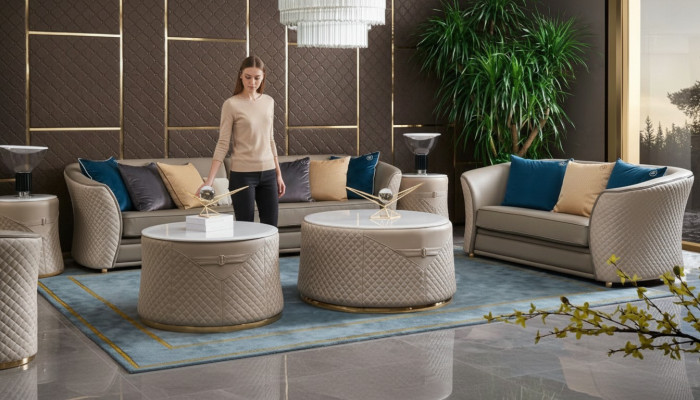 Divano 4 posti Big Couch Divani Divanetti Soggiorno Design a quattro posti