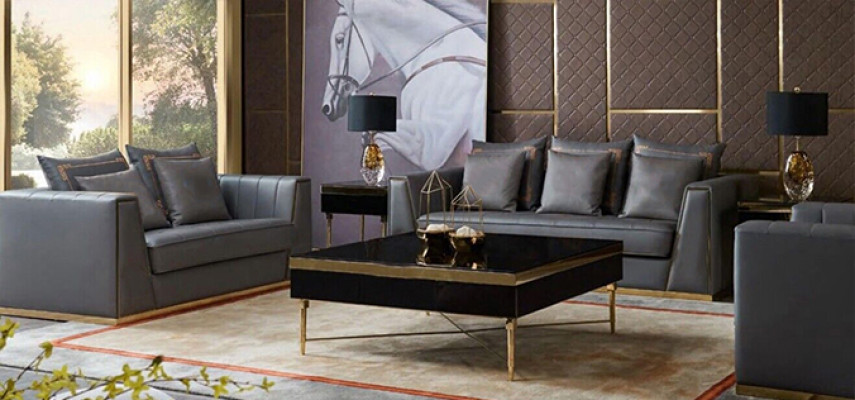 Divano componibile 3 pezzi Set Divani design Divani imbottiti in pelle Relax