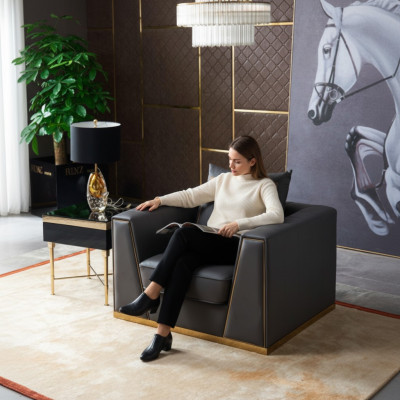 Arredamento soggiorno di design Poltrona Sofà Monoposto Divano Televisione nuovo.