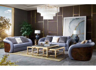 Lussuoso soggiorno mobili divano in pelle set design