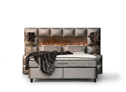 Letto 2x Comodino 3 pezzi. Set da camera da letto Design Moderno di Lusso Struttura del letto