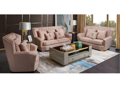 Divano imbottito Couch moderno di lusso con set da 3+2+1 posti, divano di design nuovo.