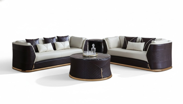 Tavolino da caffè design decorativo moderno rotondo per il salotto.