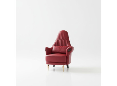 Poltrona Design Divano Divano Relax Lounge Pelle Lusso Club TV Imbottitura
