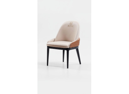 Sedia Sedia 1x Sala da pranzo Lounge Seduta Sedia imbottita Nuova Pelle Televisione