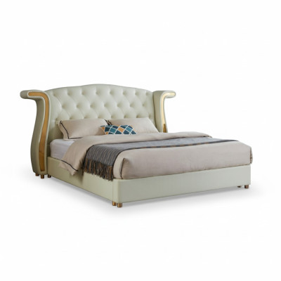 Design letto di lusso imbottito 180x200cm in pelle Letti Camera da letto moderni