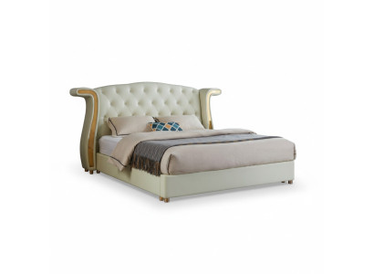 Design letto di lusso imbottito 180x200cm in pelle Letti Camera da letto moderni