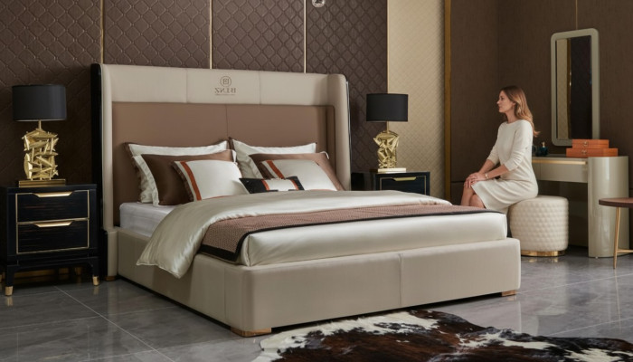 Design camera da letto 6 pezzi set completo Letto comodino Toeletta