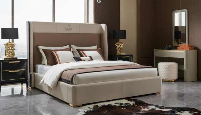 Design camera da letto 6 pezzi set completo Letto comodino Toeletta