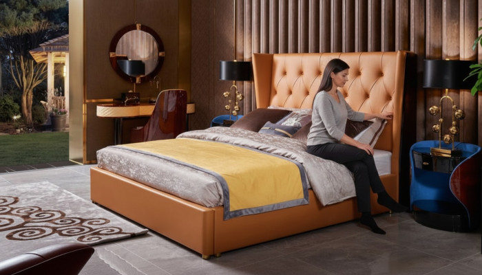 Struttura classica del letto design camera da letto mobili letti set di 3 pezzi.