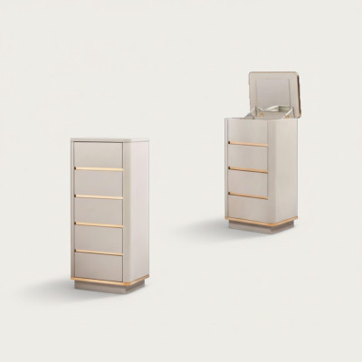 Comò decorativo credenza comò credenze 5 cassetti armadietto alto