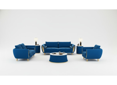Sofà set 3 2 1 posti, divano di design imbottito moderno.