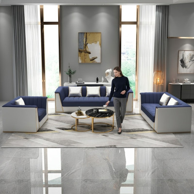 Set divano 3 2 1 posti design divani imbottiti in tessuto relax.