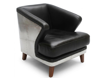 Poltrona da club in pelle nera Poltrona in pelle vintage Mobili Relax.