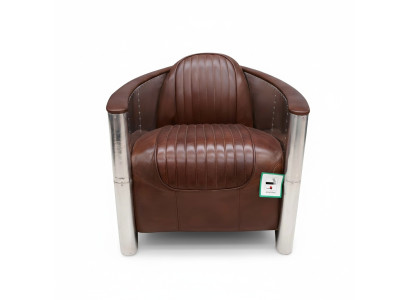 Sedia in pelle Sedia Aviator Poltrona da club Art Deco Poltrona da cocktail Poltrona da TV