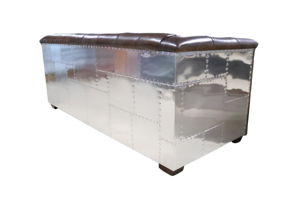 Divano Chesterfield 3 posti vintage in pelle marrone shabby