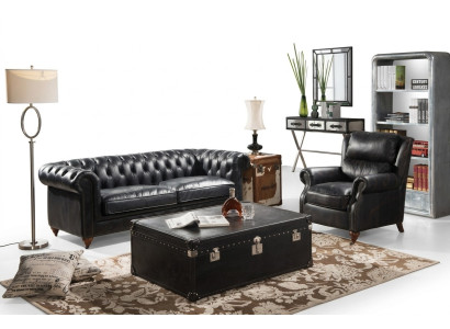 Classico divano Chesterfield imbottito per il salotto, divani e poltrone dal design Sofas.