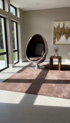 Design Sedia Lounge Retro Posti Sedile Uovo Sfera Argento Girevole Aviatore Spaziale