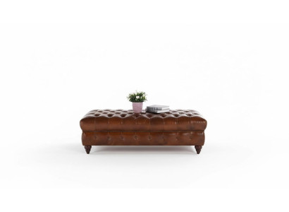 Vintage Chesterfield set di divani imbottiti in pelle divano 3 + 1 posti set 2 pezzi.