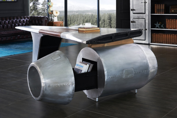 Aereo Ala Scrivania da ufficio Tavolo Tavolo Design Aviatore Mobile di lusso