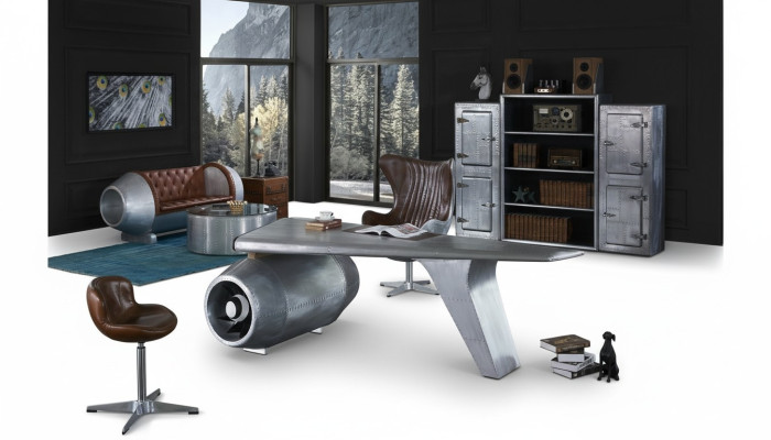 Aereo Ala Scrivania da ufficio Tavolo Tavolo Design Aviatore Mobile di lusso