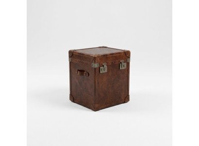 Tavolino vintage in pelle cubo baule tavolino divano tavolo da salotto valigia