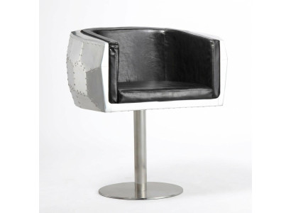 Sedia sedie Pelle alluminio Design mobili Sala da pranzo Poltrona Aviatore pelle autentica