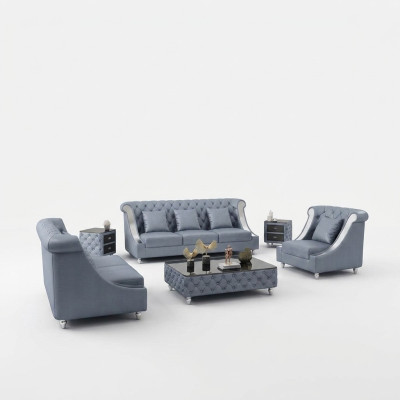 Divano in pelle Divano Angolo soggiorno Set di design moderno 3 1 Posti divano Nuovo