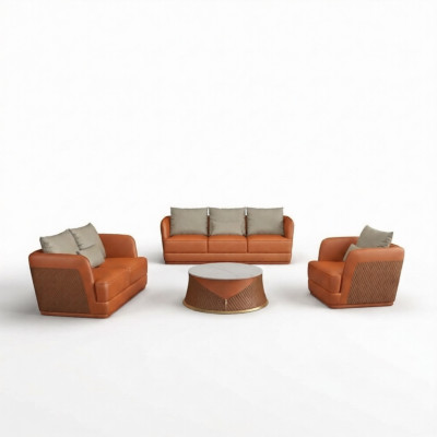 Divano in pelle divano paesaggio abitativo 3 2 1 Posti seduta design moderno Sofà Sofà