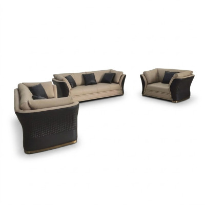 Divano in pelle, divano componibile, set di divani, divani di design a 3, 2, 1 posti