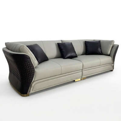 Divano imbottito design moderno con 4 posti, divani per il soggiorno, arredamento.
